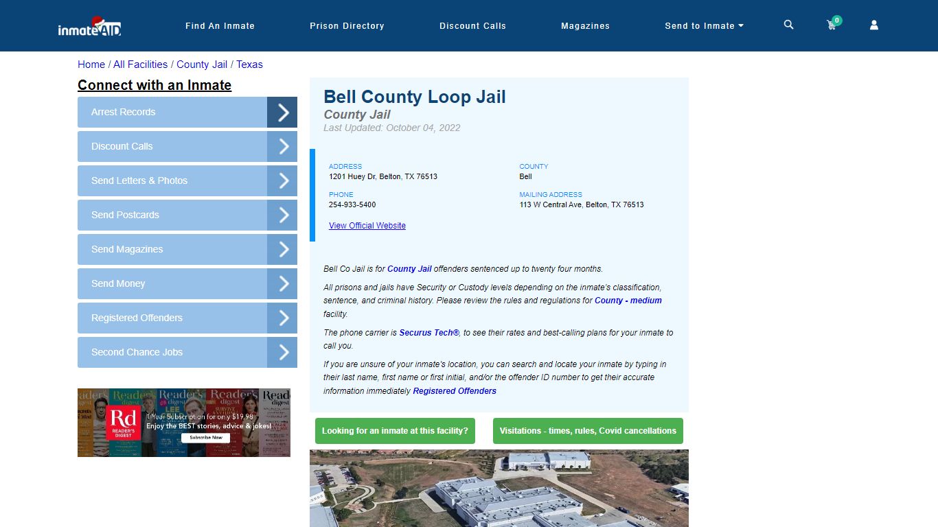 Bell County Loop Jail - Inmate Locator - Belton, TX