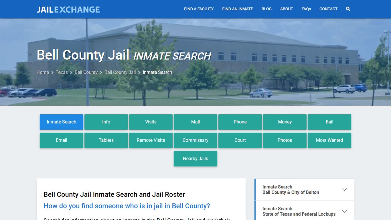 Bell County Jail Inmate Search - Jail Exchange